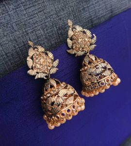 Golden Jhumka Earrings