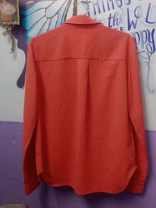 Coral Button-Down Shirt