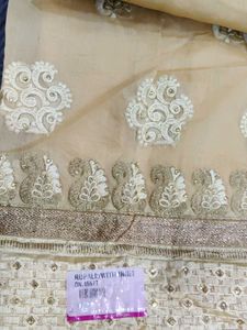 Golden Colour Embroidery Suit With Inner Piece