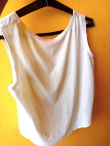 Sleevless Printerest Crop Top White Panda Print