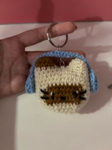 !!RESTOCK!! Crochet Kitty With Headphones Keychain