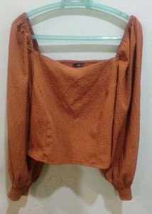 Rust Orange Off-Shoulder Top – Zudio l Size Xxl
