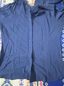 Office Siren Blue Button-Down Shirt