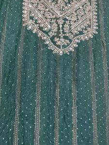 Green Embroidered Kurta Set