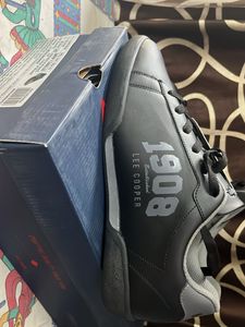 AUTHENTIC LEE COOPER 1908 LACE UP BLACK SNEAKERS