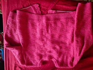 hand knit woolen Stylish Pink  Cardiga