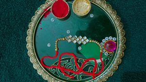 60 Rs Each Handmade Kundan Work Rakhi