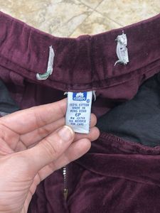 Velvet Burgundy Pants