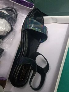 Black Flats Sandals