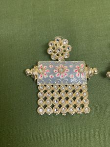 MEENAKARI GOLDEN EARRINGS