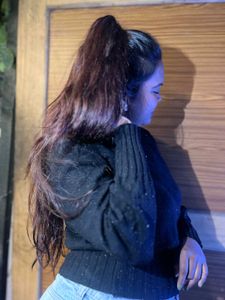 Stylish Black Pullover Sweater