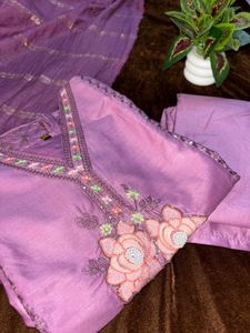 Chanderi Silk Suit Set