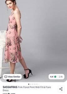 Floral Print Pink Dress