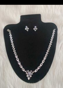 Pure Silver Necklace With Earings
