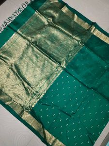 Green Pure Kanchi Pattu Saree 💚