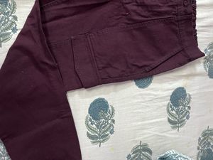 Burgundy Cargo Pants