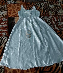 White Anarkali Kurta 2 mtr flare