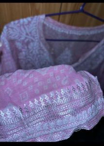 Pink Chikankari Tunic