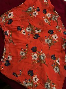 Floral Print Flowy Skirt