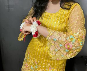 Yellow Embroidered Kurta Set