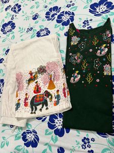 Dark Green Kurta Set