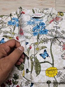 Floral Print Button-Down Shirt