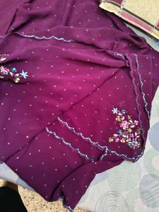 Beautiful Mauve party wear kurta &amp; dupatta in 40 s