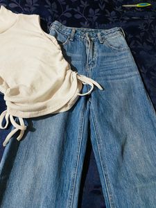 Denim Jeans With Top