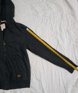 Unisex Black Zip-Up Hoodie