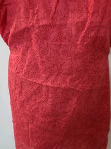 Short Pink Printed Kurti