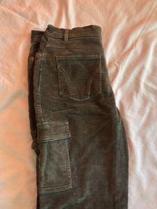 Corduroy Cargo Flare Pants