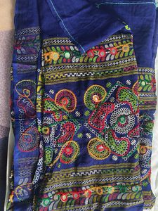 Anarkali kurta with katha work dupatta