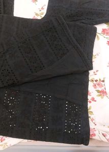 🤍🖤 Combo Of 2 Pure Cotton Chikankaari Kurtis