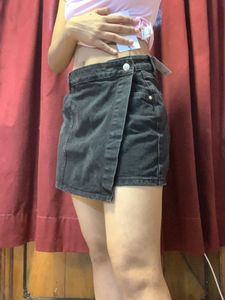 ZARA WRAP DENIM SKORT