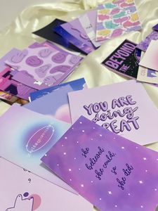 40 Purple Set Posters☔️🙋🏻‍♀️🙆🏻‍♀️💟