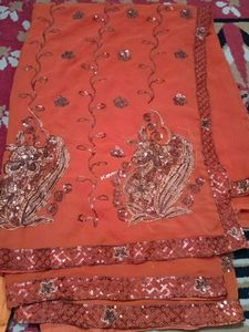 Rust Colour Saree