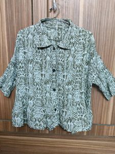 Crushed Design Shirt Top