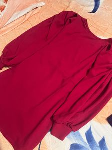 One Piece Knee Length  Pink Colour Bodycon