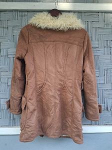 Brown Shearling Collar Jacket
