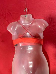 2-Piece Bra Combo (H&amp;M Red + Polka Net)