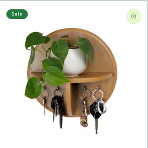 Eco Wood Round Wall Hanging Key Chain Hanger