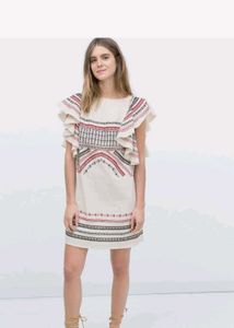 Zara Embroidered Mini Dress