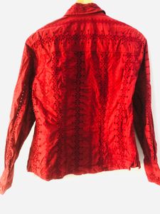 Red Embroidered Shirt