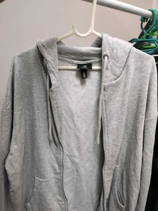 Grey Zip-Up Hoodie