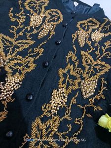 💥Sale💥Only For 24 Hrs.🔥Embroidery Woolen Black