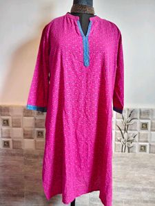 Pink Printed Kurta Size Large/ XL Siz