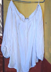 White Off-the-Shoulder Blouse