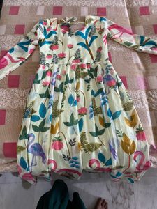 Pristino Women Floral Print Anarkali Kurta