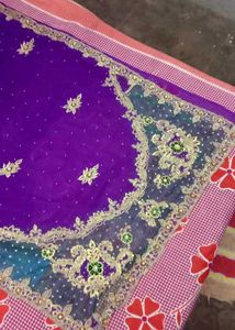 fully stone work saree with blouse