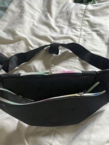 Geometric Black Belt Bag